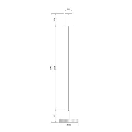 Ondaluce - Lámpara colgante LED suspendida por cable NINA LED/20W/230V Ø 19 cm color oro