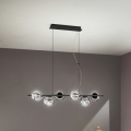 Ondaluce - Lámpara colgante MONILE con cable 6xE14/10W/230V negro/ahumado