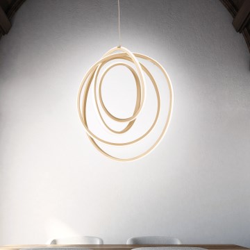 Ondaluce - Lámpara colgante regulable LED con cable GOLDEN LED/50W/230V diámetro 50 cm dorada
