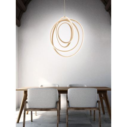 Ondaluce - Lámpara colgante regulable LED con cable GOLDEN LED/50W/230V diámetro 50 cm dorada