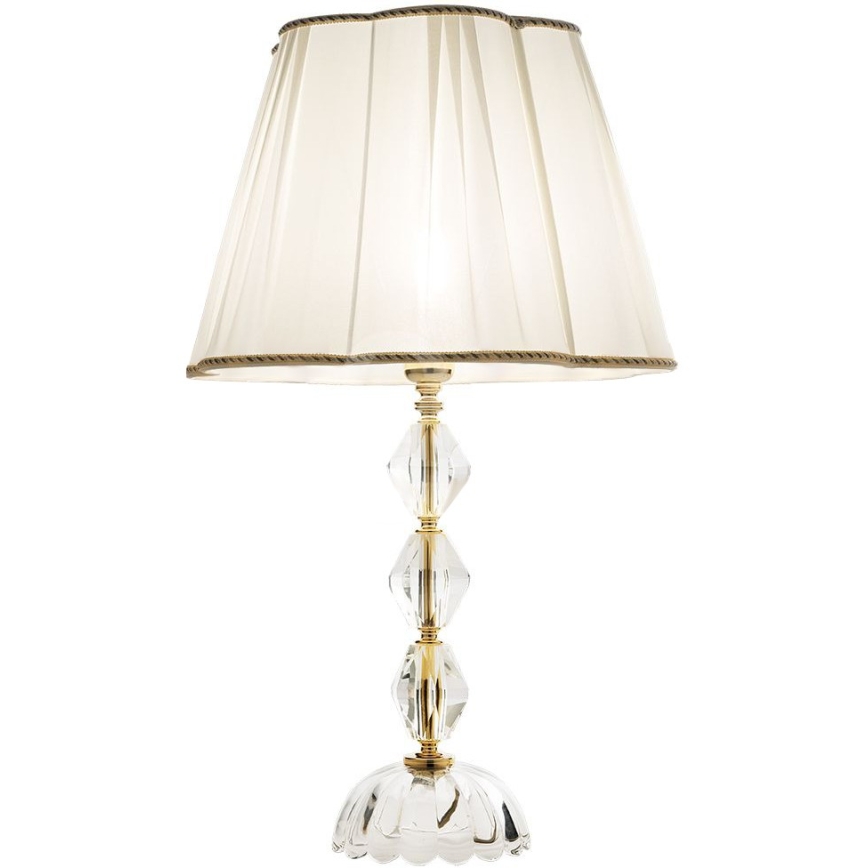 Ondaluce - Lámpara de mesa de cristal BRIGIDA 1xE27/15W/230V crema/transparente