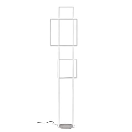 Ondaluce - Lámpara de pie LED regulable DOWEL LED/77W/230V 166 cm plateada