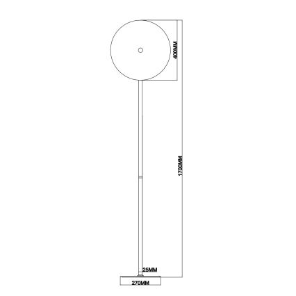 Ondaluce - Lámpara de pie LED regulable JOKEY LED/15W/230V 170 cm dorada/beige ahumado