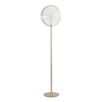 Ondaluce - Lámpara de pie LED regulable JOKEY LED/15W/230V 170 cm dorada/transparente