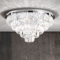 Ondaluce - Lámpara de techo de cristal CASTLE 12xG9/7W/230V, diámetro 60 cm, acabado cromado brillante