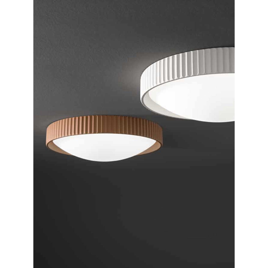 Ondaluce - Lámpara de techo LED CONCRETE LED/20W/230V, Ø 41 cm, hormigón marrón