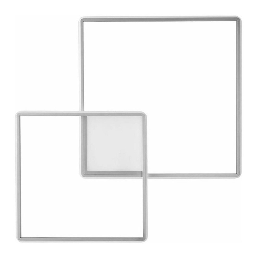 Ondaluce - Lámpara de techo LED regulable DOWEL LED/60W/230V 75x75 cm plateada
