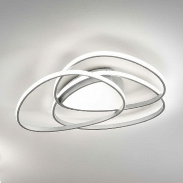 Ondaluce - Lámpara de techo LED regulable ROSE LED/60W/230V 50x54 cm acabado plateado