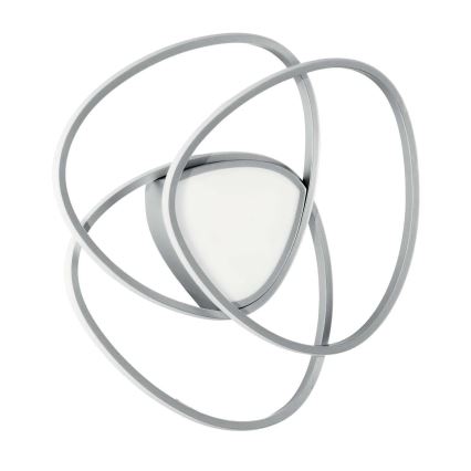 Ondaluce - Lámpara de techo LED regulable ROSE LED/60W/230V 50x54 cm acabado plateado