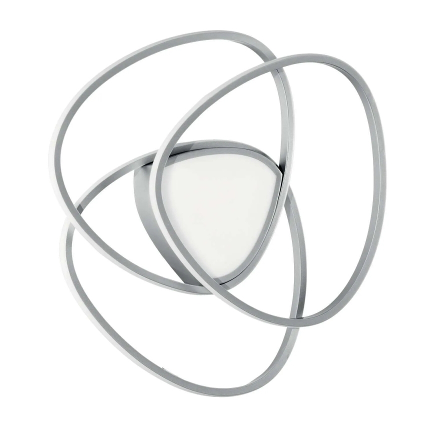 Ondaluce - Lámpara de techo LED regulable ROSE LED/60W/230V 50x54 cm acabado plateado
