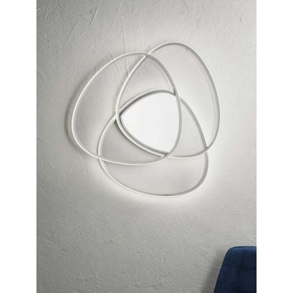 Ondaluce - Lámpara de techo LED regulable ROSE LED/60W/230V 50x54 cm acabado plateado