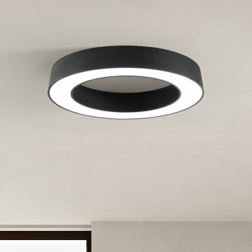 Ondaluce - Luminaria de techo LED regulable GLOBUS LED/80W/230V 3000/4000K diámetro 100 cm negra