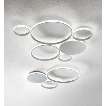 Ondaluce - Luminaria de techo LED regulable POIS LED/68W/230V plateada