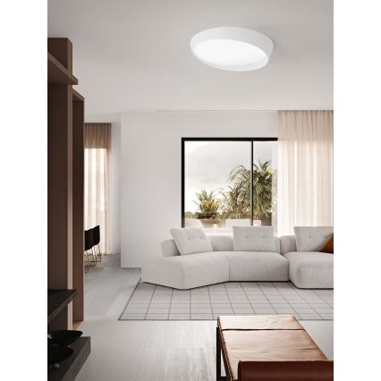 Ondaluce - Luminaria de techo LED regulable HALF LED/25W/230V 3000/4000K Ø 38,5 cm blanca