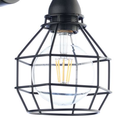 ONLI - Aplique ARAÑA 1xE27/15W/230V negro