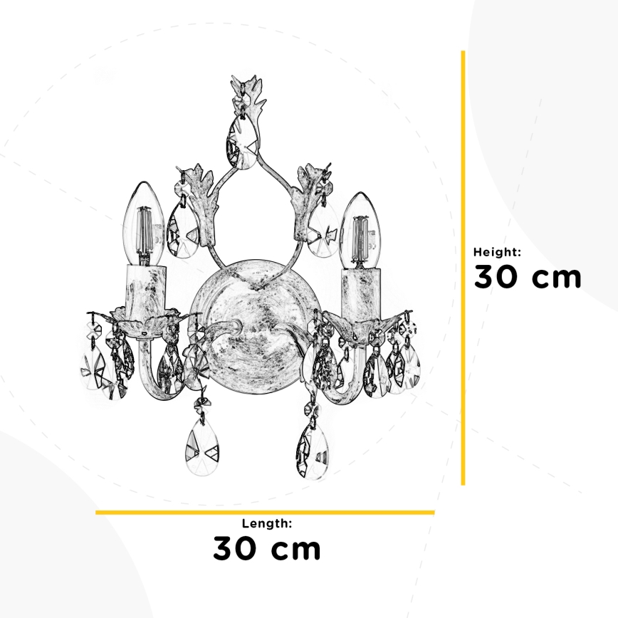 ONLI - Aplique TERESA 2xE14/6W/230V bronce