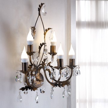 ONLI - Aplique TERESA 5xE14/6W/230V bronce
