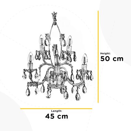ONLI - Aplique TERESA 5xE14/6W/230V bronce