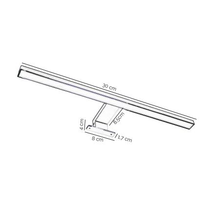 ONLI - Iluminación LED para espejos de baño NEMO LED/4,5W/230V 4000K 30 cm IP44 cromo brillante