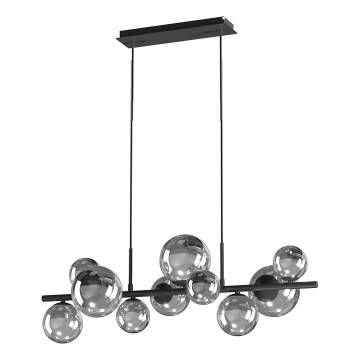 ONLI - Lámpara colgante con cable PALOMA 10xG9/3W/230V negro/ahumado