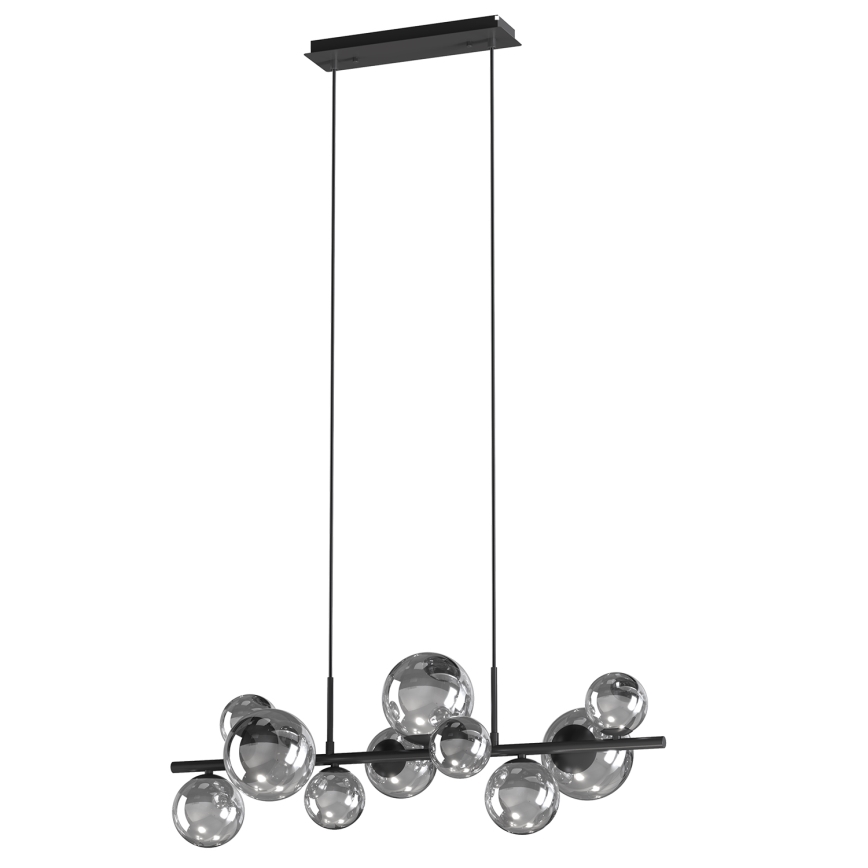 ONLI - Lámpara colgante con cable PALOMA 10xG9/3W/230V negro/ahumado
