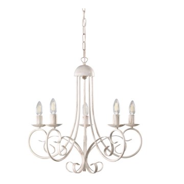 ONLI - Lámpara colgante con cadena POMPEI 5xE14/6W/230V crema