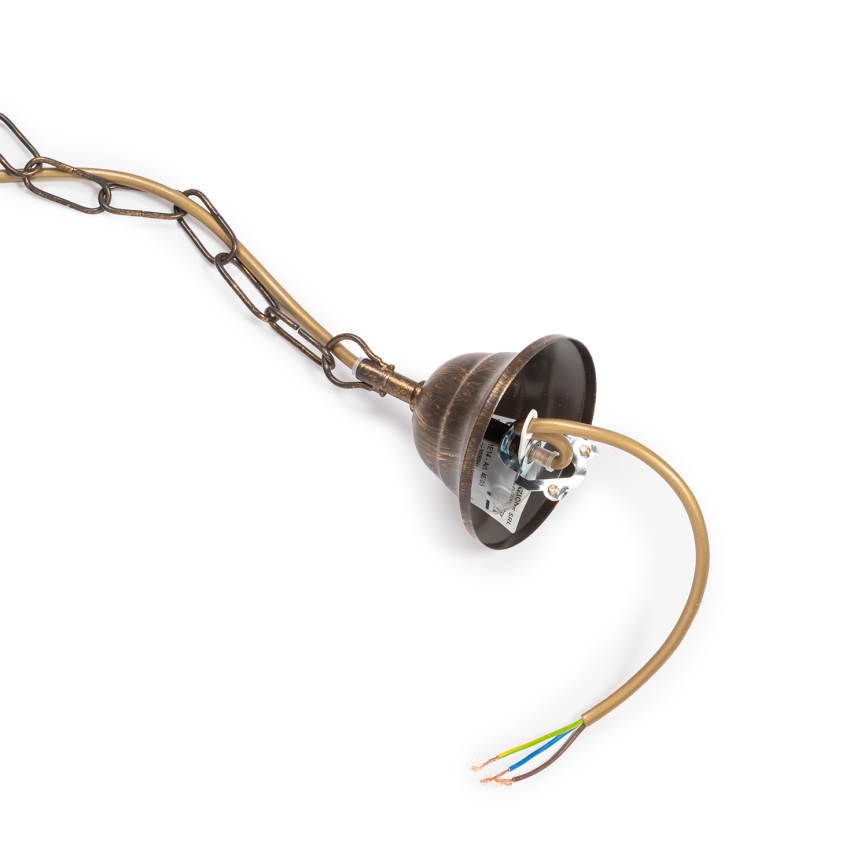 ONLI - Lámpara colgante con cadena TERESA 3xE14/6W/230V bronce