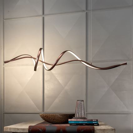ONLI - Lámpara colgante de cable KELLY LED/28W/230V, acabado en cobre