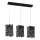 ONLI - Lámpara colgante FORESTA 3xE27/15W/230V negro