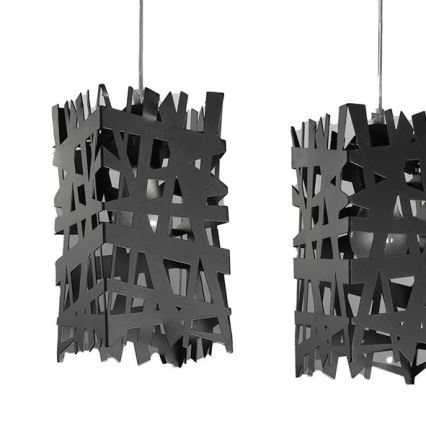 ONLI - Lámpara colgante FORESTA 3xE27/15W/230V negro