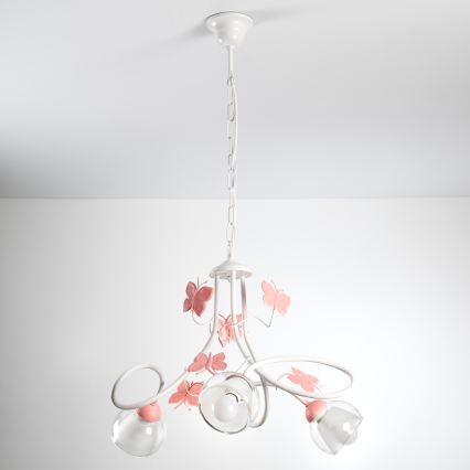 ONLI - Lámpara colgante infantil BUTTERFLY 3xE14/6W/230V