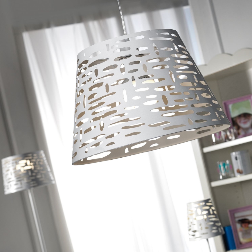 ONLI - Lámpara colgante RICKY 1xE27/15W/230V diá. 40 cm blanco