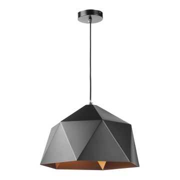 ONLI - Lámpara colgante YONG 1xE27/22W/230V negro diá. 46 cm