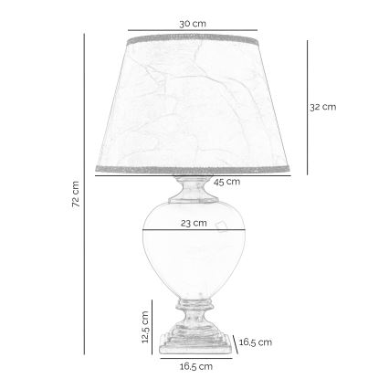 ONLI - Lámpara de mesa AMADEUS 1xE27/15W/230V 72 cm negro/dorado