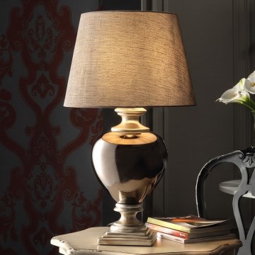 ONLI - Lámpara de mesa AMADEUS 1xE27/15W/230V gris