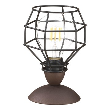 ONLI - Lámpara de mesa ARAÑA 1xE27/15W/230V 23 cm negro/marrón