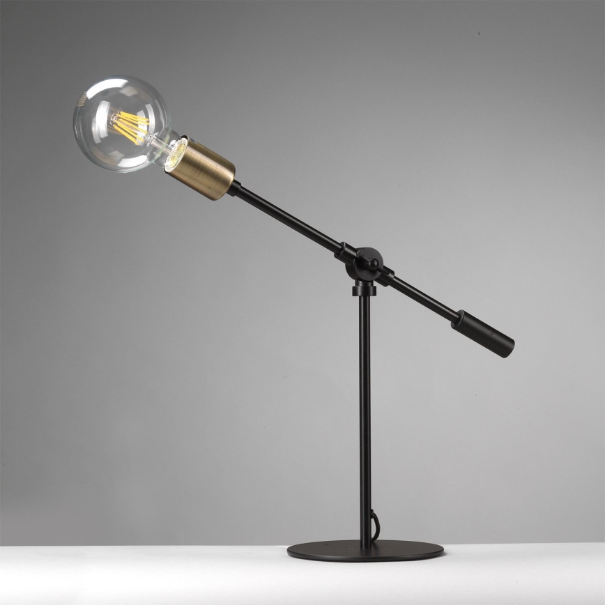 ONLI - Lámpara de mesa ASTE 1xE27/15W/230V 45 cm negro/dorado