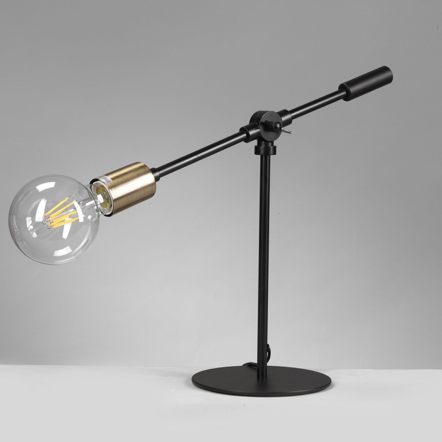 ONLI - Lámpara de mesa ASTE 1xE27/15W/230V 45 cm negro/dorado