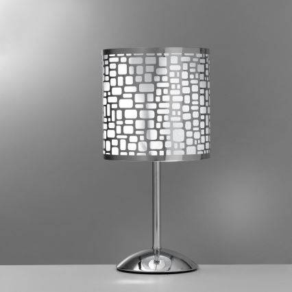 ONLI - Lámpara de mesa BRUCE 1xE27/15W/230V 40 cm cromo mate