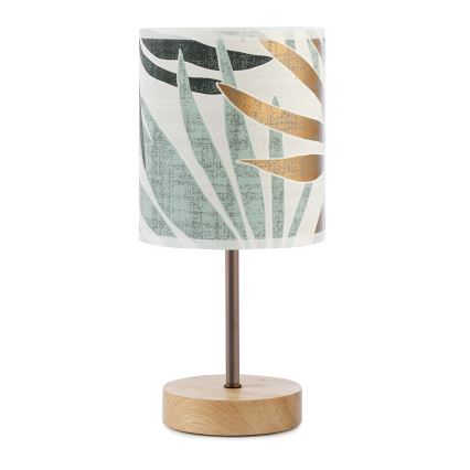 ONLI - Lámpara de mesa FLORA 1xE27/22W/230V 28 cm verde/dorado