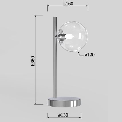ONLI - Lámpara de mesa KIMBERLY 1xG9/6W/230V 35 cm cromo brillante
