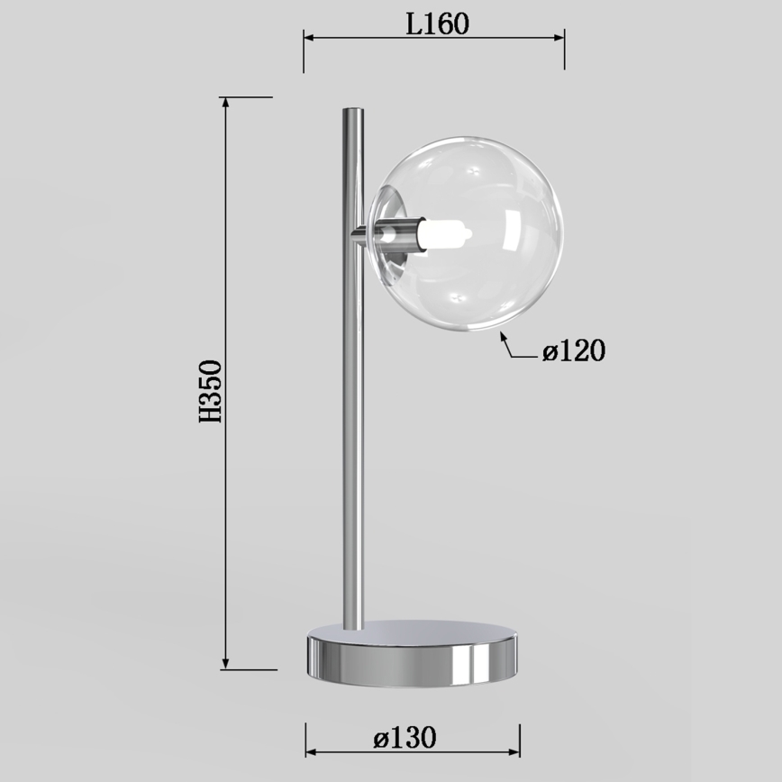 ONLI - Lámpara de mesa KIMBERLY 1xG9/6W/230V 35 cm cromo brillante