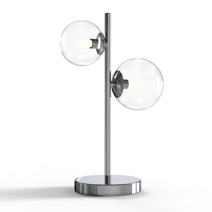 ONLI - Lámpara de mesa KIMBERLY 2xG9/6W/230V 40 cm cromo brillante