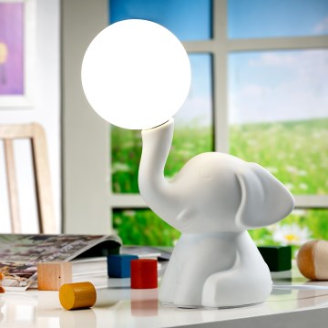 ONLI - Lámpara de mesa PORCELLANA 1xG9/6W/230V 31 cm elefante