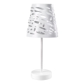 ONLI - Lámpara de mesa RICKY 1xE14/10W/230V 28 cm blanco