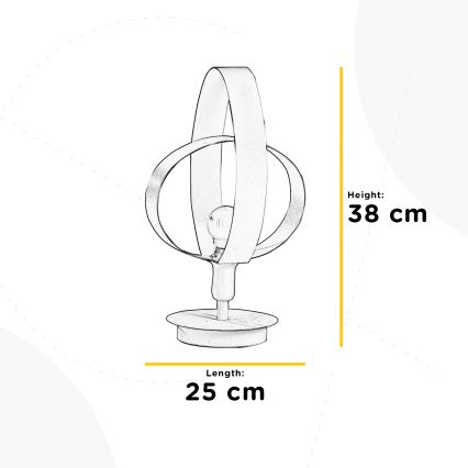 ONLI - Lámpara de mesa SERENA 1xE14/6W/230V blanco 38 cm