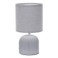 ONLI - Lámpara de mesa SHELLY 1xE27/22W/230V gris 28 cm