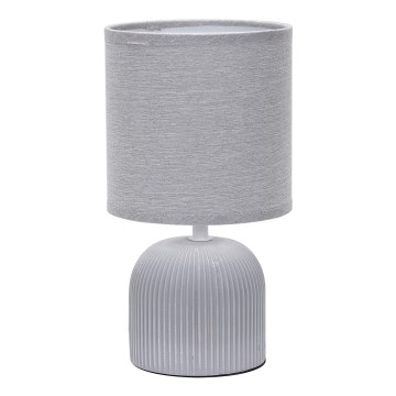 ONLI - Lámpara de mesa SHELLY 1xE27/22W/230V gris 28 cm