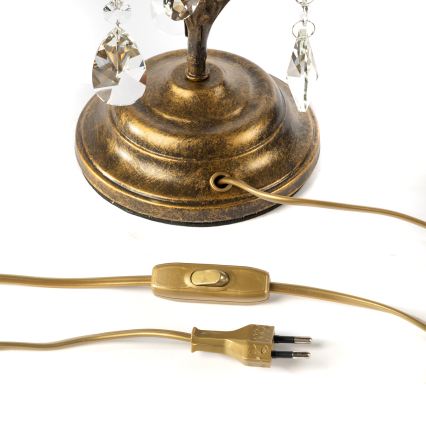ONLI - Lámpara de mesa TERESA 1xE14/6W/230V bronce