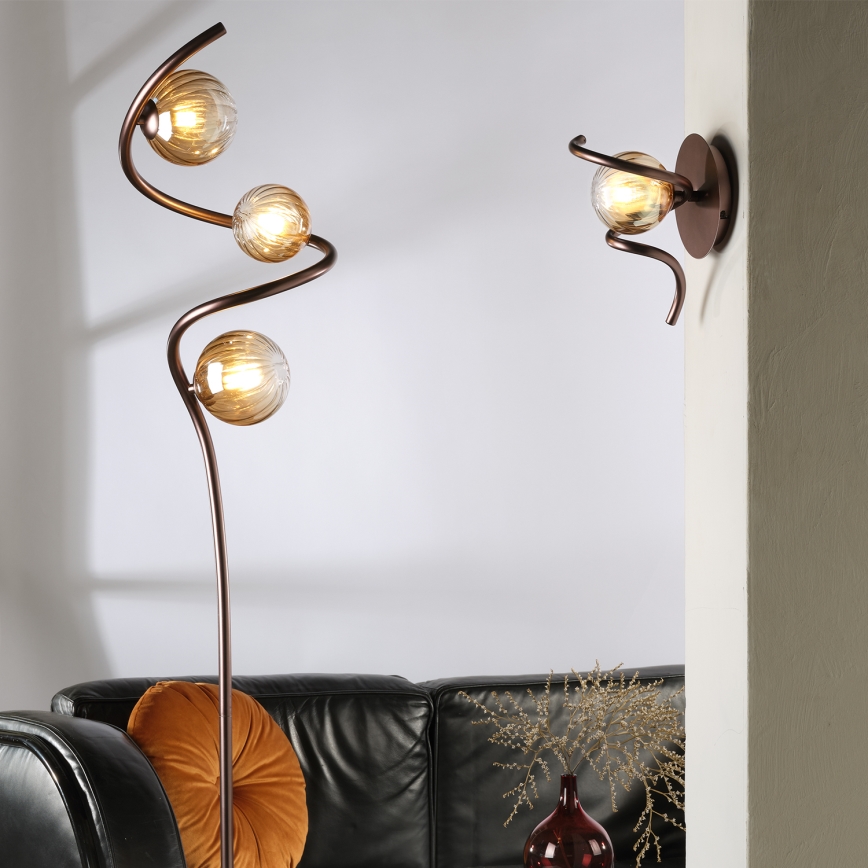ONLI - Lámpara de pie FRIDA 3xG9/10W/230V cobre